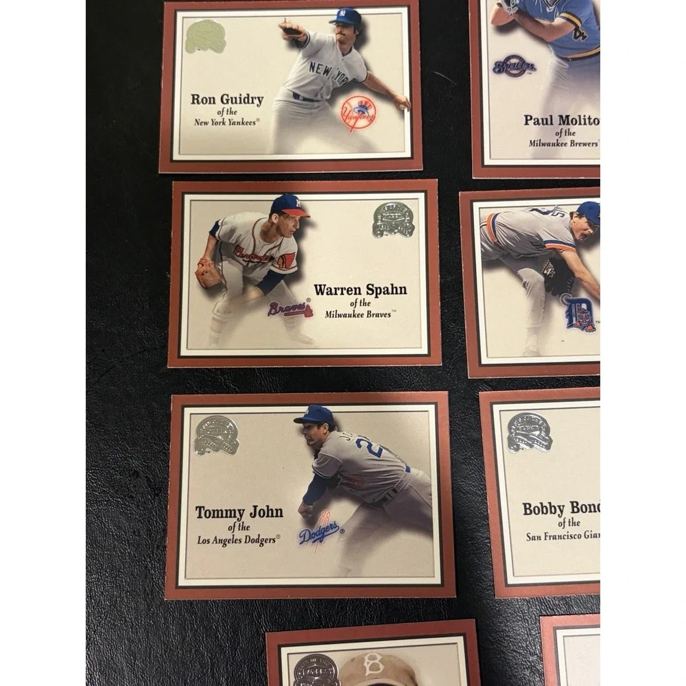 2001 Fleer Greats of the Game Baseball Lot (11) - Bonds, Guidry, John